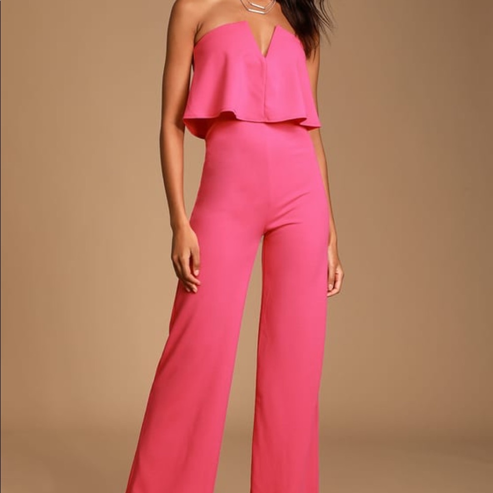 DO + BE bright pink jumpsuit